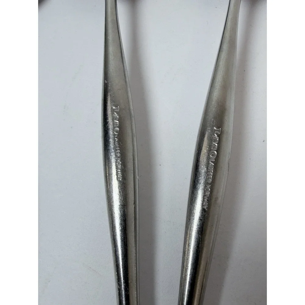 Lauffer Design 3 Stainless Round Bowl Soup Spoon Gumbo Towle Norway Lot‎ Of 3